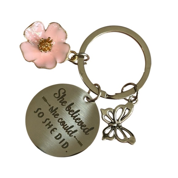 Women’s Motivational Empowerment Keychain Bag Charm Inspirational Strength - Picture 5 of 5